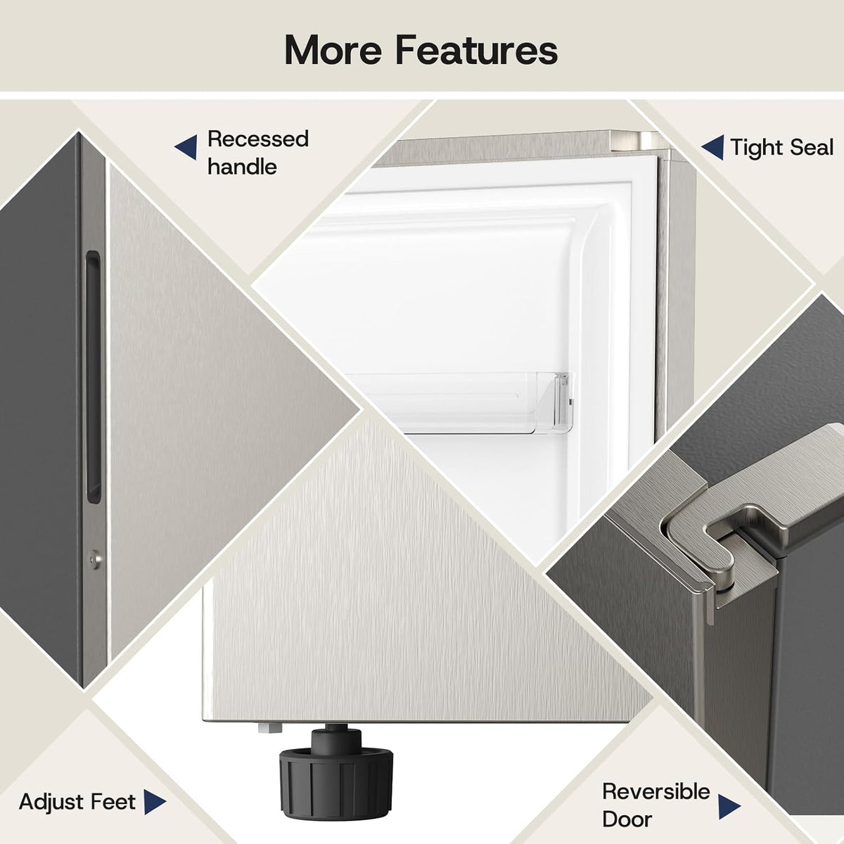 Congelador vertical Upstreman de 14.0 pies cúbicos, congelador convertible a refrigerador con control electrónico inteligente, sin escarcha (frost-free), Energy Star, funcionamiento silencioso, congelador de pie para hogares, oficinas y garajes - UF14