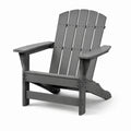 Silla Adirondack de madera de eucalipto gris