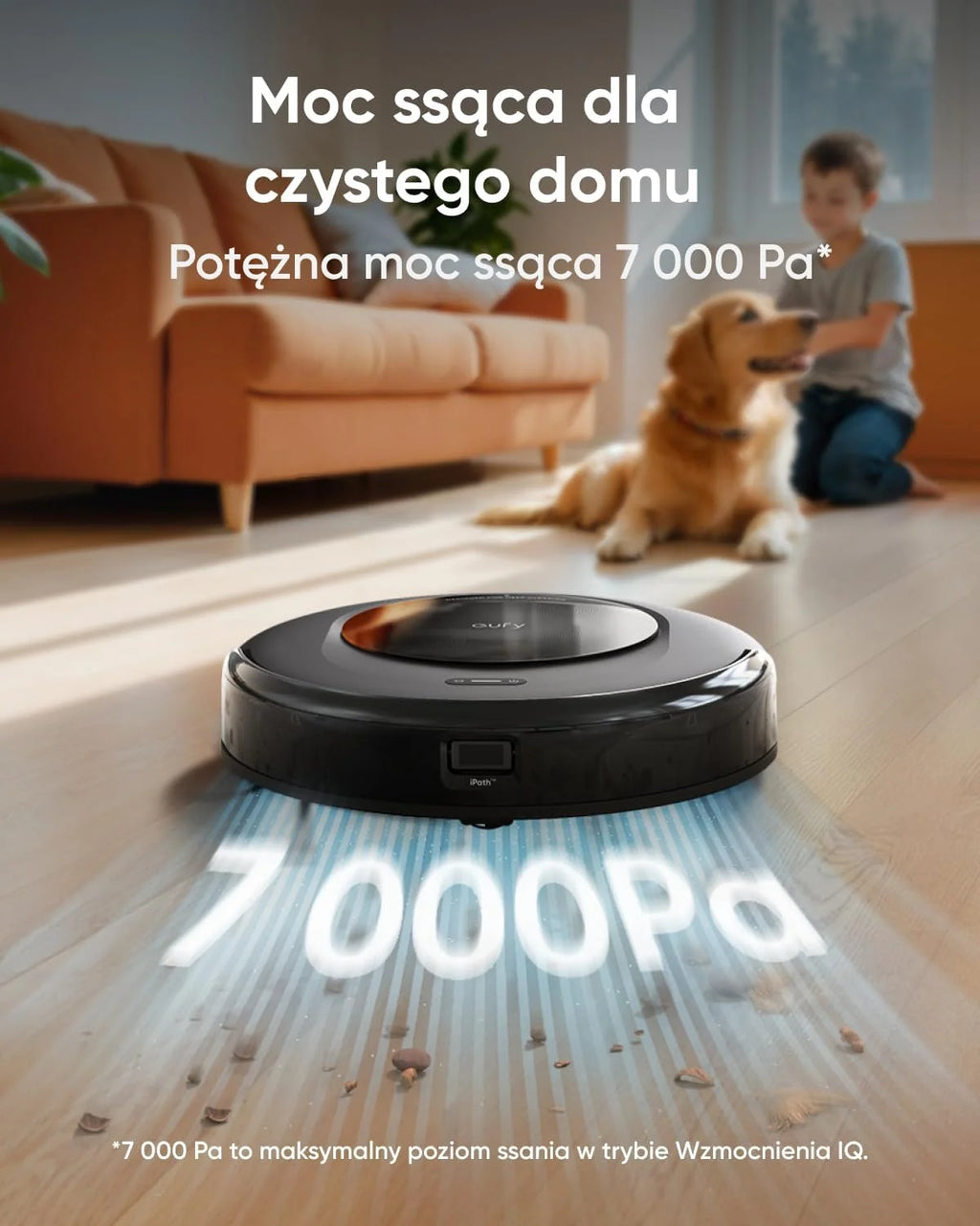 eufy robot sprzątający Omni C20, 7000 Pa, ultrasmukły korpus 8,5 cm