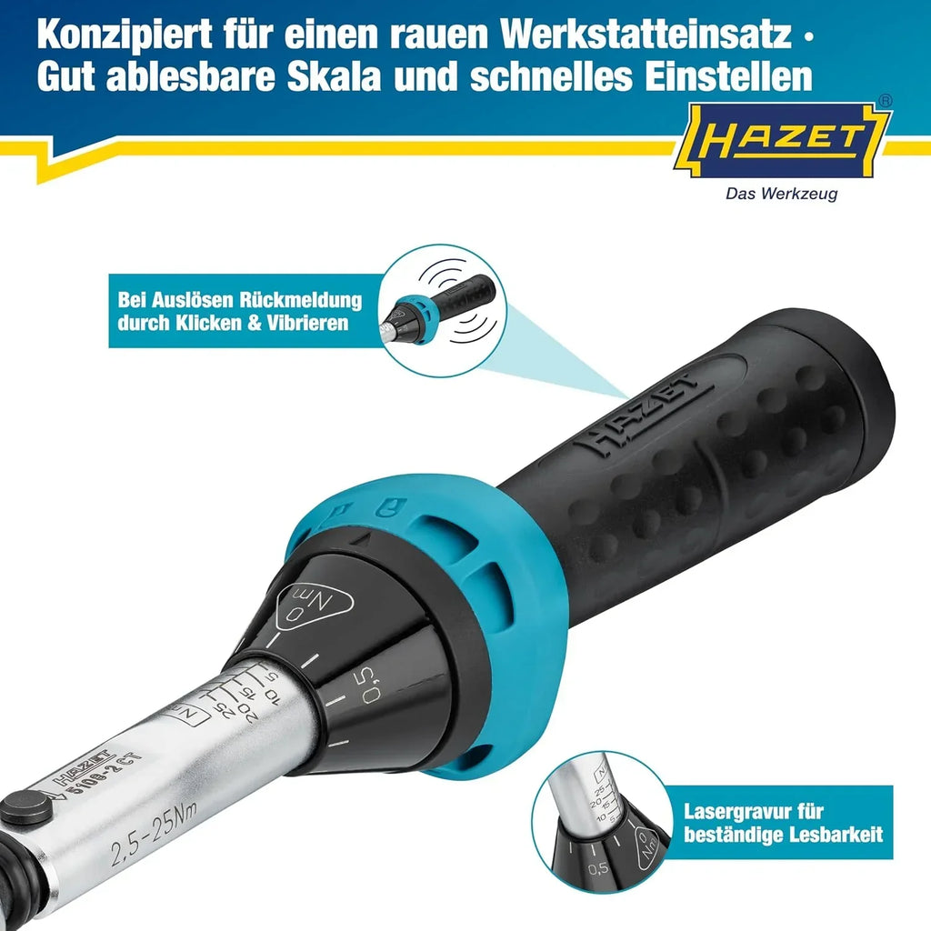 Llave dinamométrica 5108-2CT 2,5-25 Nm 1/4 pulgada carraca reversible herramienta para bicicleta con certificado de calibración 232 mm