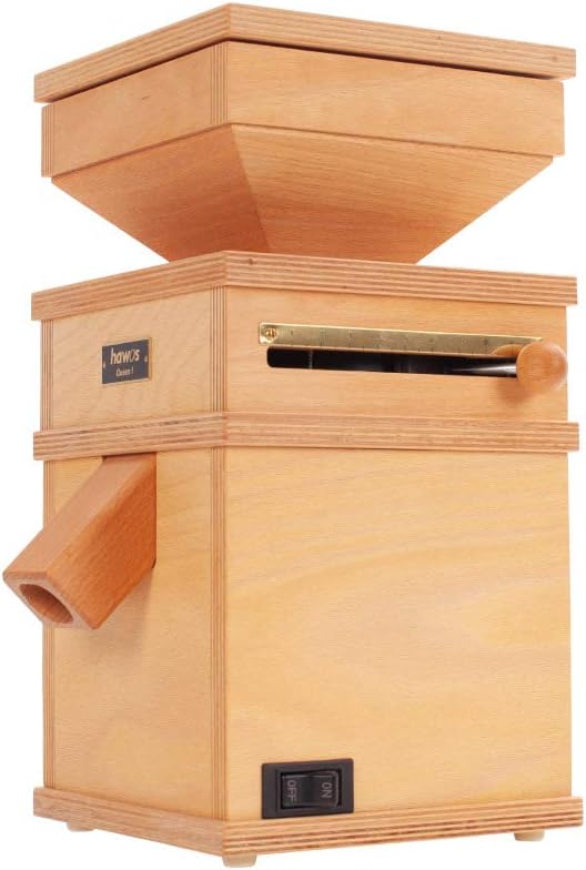 Molino de grano eléctrico hawos Queen 1 de madera de haya multiplex con 360 W de potencia de la empresa hawos Kornmühlen GmbH