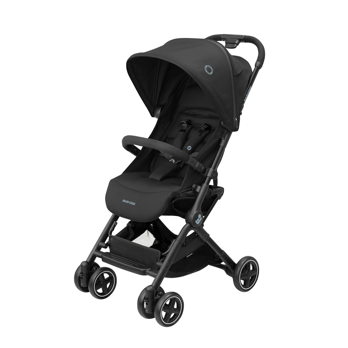 Cochecito para bebé Maxi-Cosi Lara2, 0–4 años, 0–22 kg, silla de paseo ultraligera y compacta, 3 posiciones de reclinado, posición horizontal, plegado compacto, correa para el hombro, Essential Black