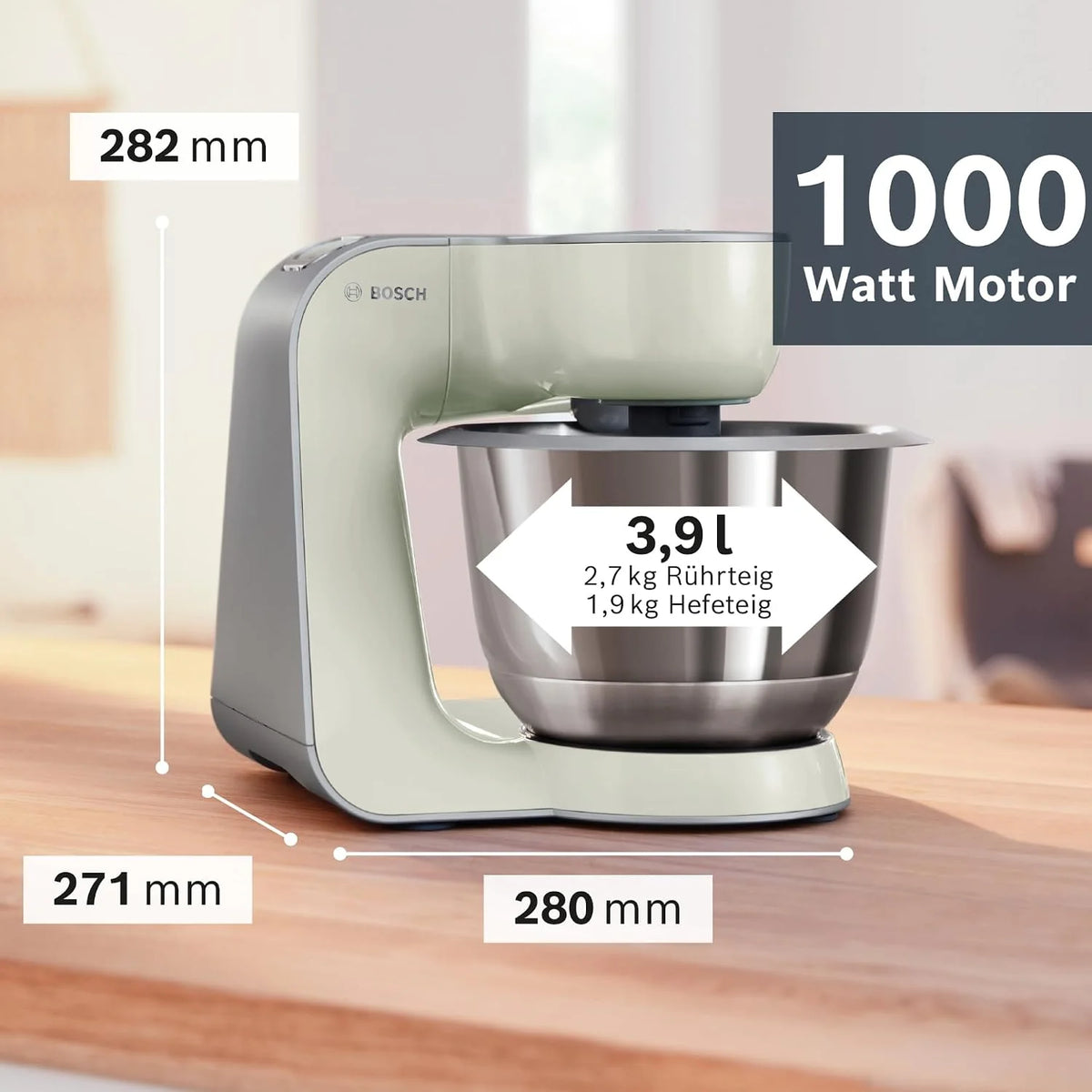Bosch MUM5 Robot kuchenny 1000 W, MUM58L20, szary, srebrny
