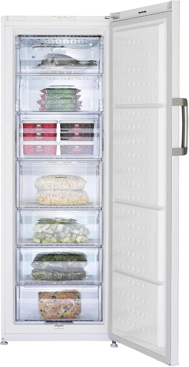 Beko FS127940N zamrażarka, b100, 5 szuflad zamrażarki, 2 komory zamrażarki z przezroczystym frontem, 36 dB, całkowita pojemność 244 l, biała