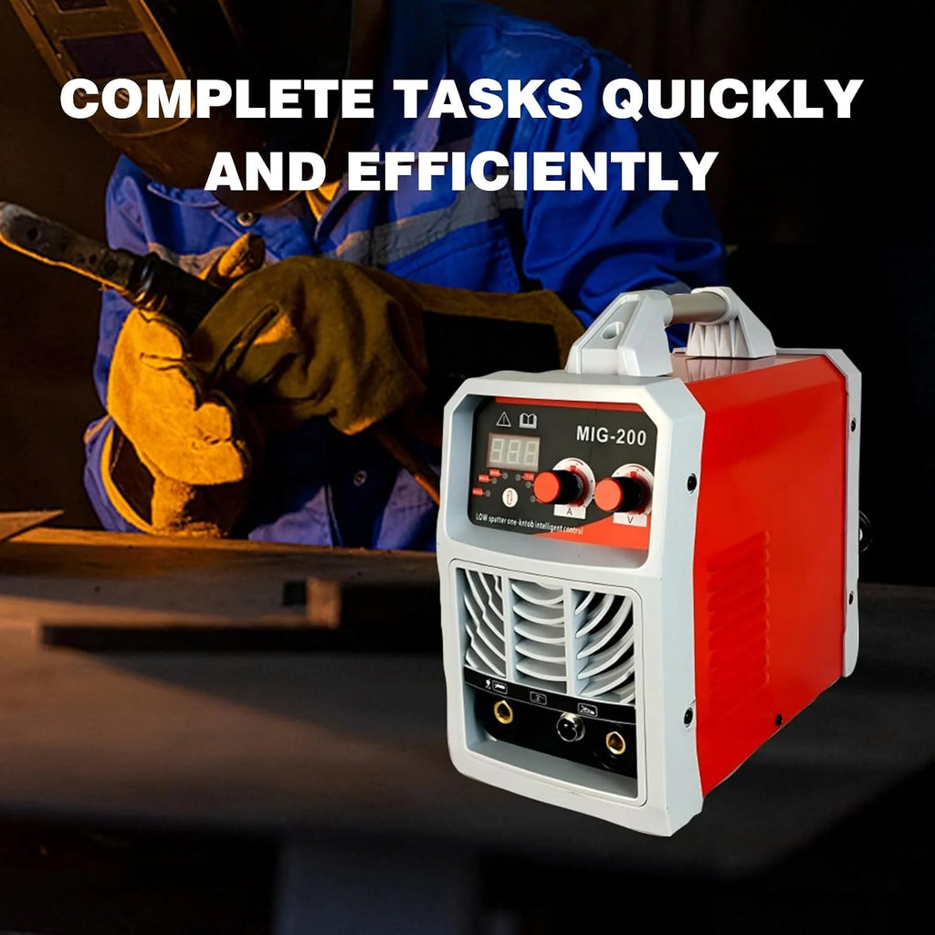 Spawarka MIG-200 3 w 1, inwerter IGBT 230 V, spawarka MIG/TIG/ARC z cyfrowym wyświetlaczem LED, przenośna spawarka do domowego majsterkowania, garażu samochodowego i profesjonalnego użytku