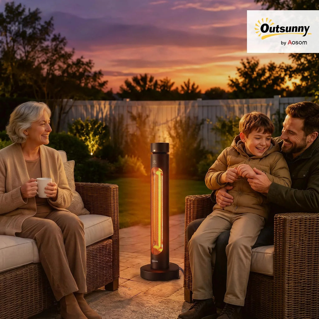 Outsunny Promiennik podczerwieni 2000 W z włókna węglowego promiennik