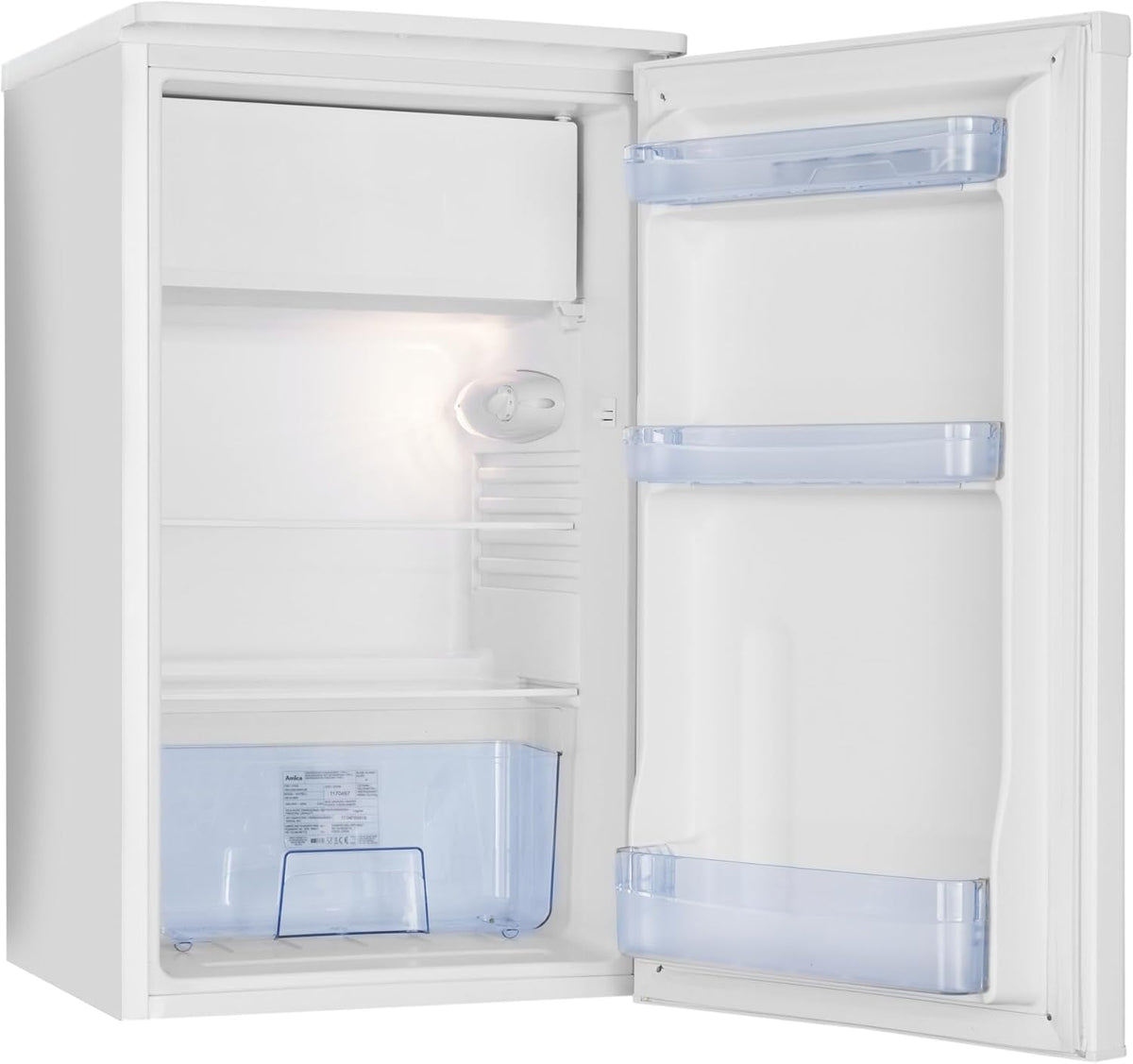 Frigorífico con congelador Amica KS 361 155 W / 85 cm de altura, blanco, clase de eficiencia energética E