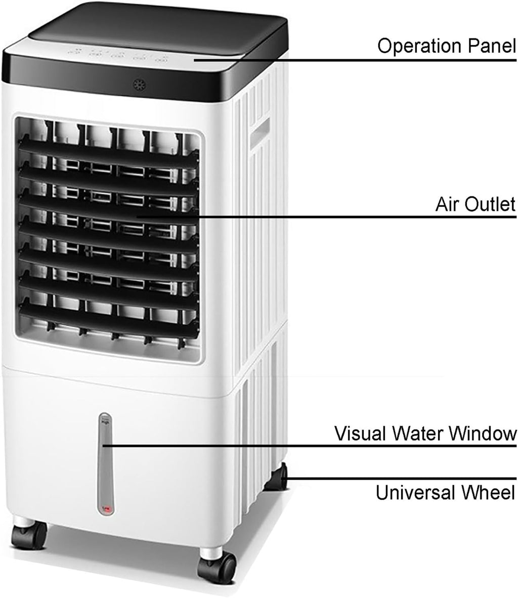 Aire acondicionado portátil con control remoto, enfriador de aire evaporativo 3 en 1, temporizador de 7 horas para el hogar, oficina, dormitorio, cocina