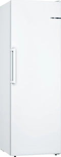 Bosch GSN33FWEV, seria 4, zamrażarka wolnostojąca, 176 x 60 cm, 225 l zamrażania, No Frost, duża szuflada na duże produkty mrożone, elastyczne wnętrze dzięki Vario Zone, Multi AirFlow, biała