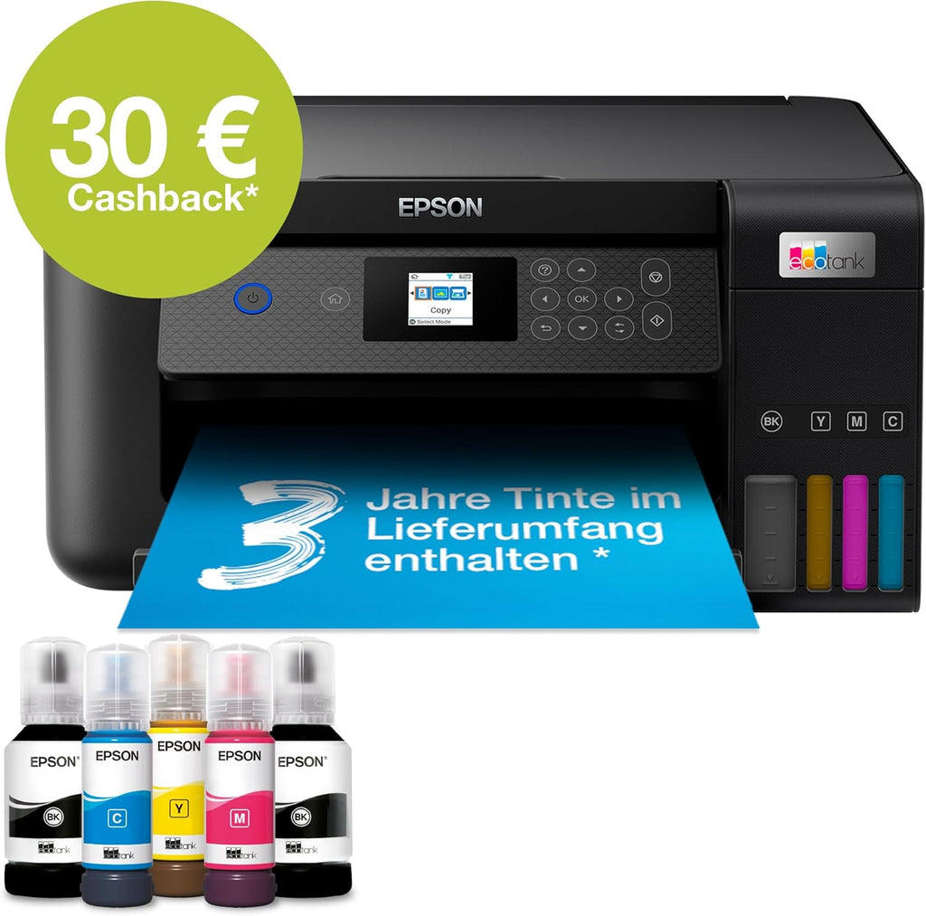 Impresora multifunción de inyección de tinta Epson EcoTank ET-2850 A4 con Wi-Fi y hasta 3 años de tinta incluida