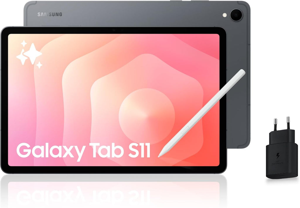 Samsung Galaxy Tab S11 11'' WiFi 128 GB, Tablette Android con Galaxy AI, Dex, Gris, S Pen y Cargador de Pared Rápido de 25 W incluido, Versión FR
