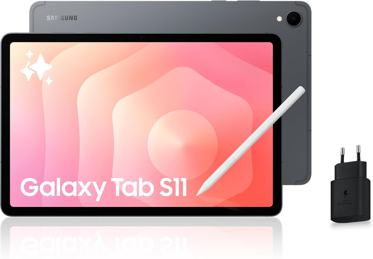 Samsung Galaxy Tab S11 11'' WiFi 128 GB, Tablette Android con Galaxy AI, Dex, Gris, S Pen y Cargador de Pared Rápido de 25 W incluido, Versión FR