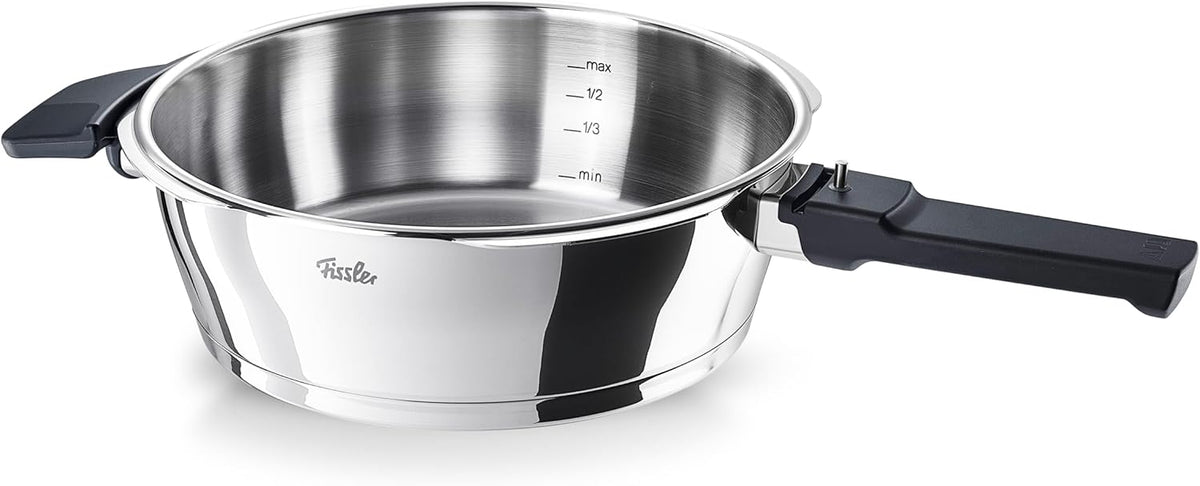 Set de olla a presión Fissler Vitaquick, 3 piezas (1 olla a presión 4,5 L + 1 sartén a presión 2,5 L - Ø 22 cm) – Inducción