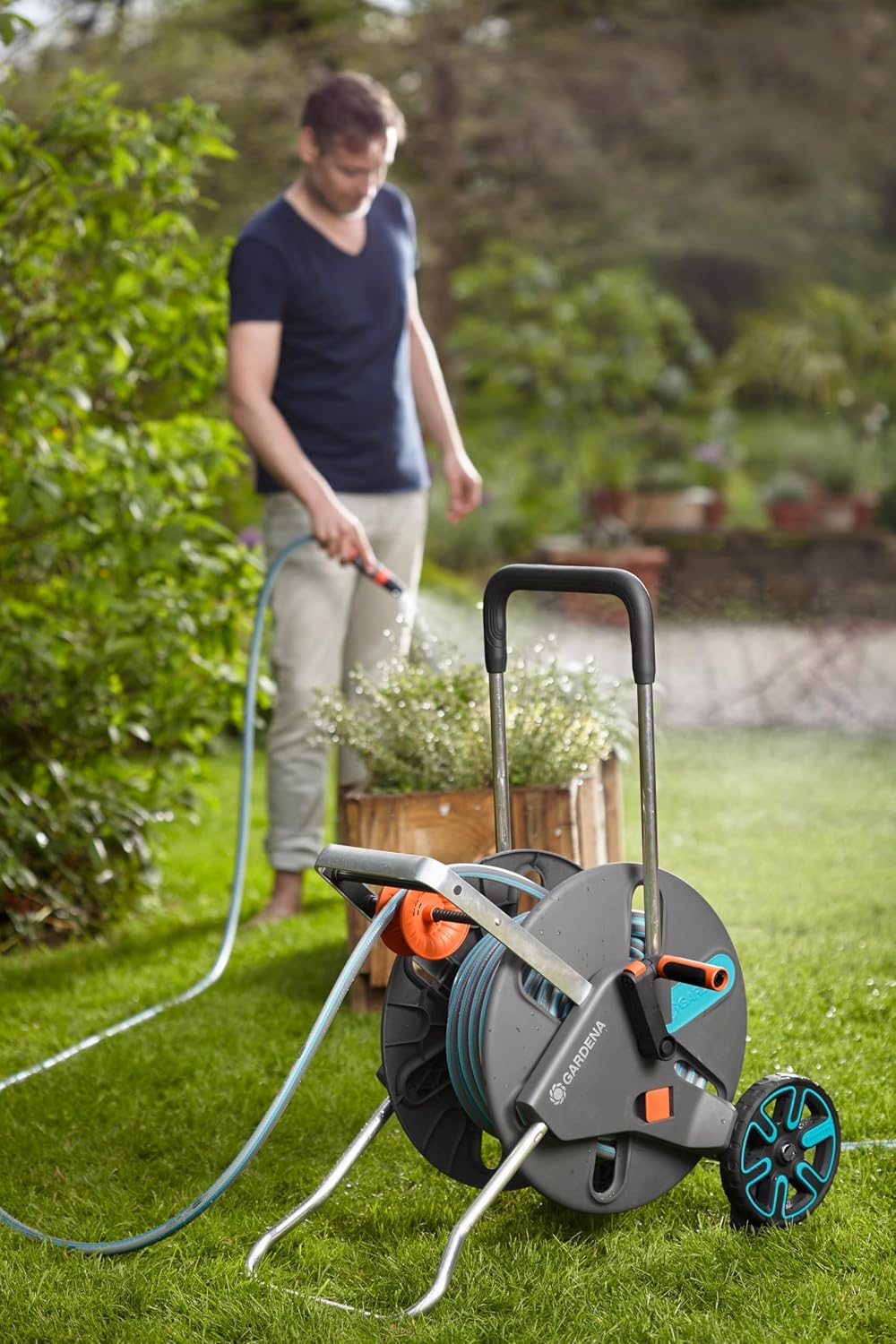 Manguera de jardín Flex 18522-20 Ø 13 mm, rollo de 50 m, manguera de agua de plástico para riego de jardines