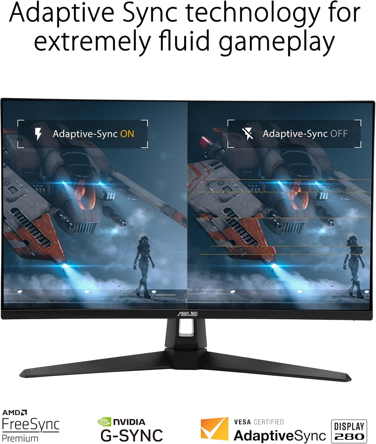 ASUS TUF Gaming VG279QM1A – Monitor gaming de 27" Full HD (1920x1080), 280Hz(OC), Fast IPS, ELMB Sync, 1ms (GTG), Freesync Premium, compatible con G-Sync, Variable Overdrive, 100% sRGB, HDR