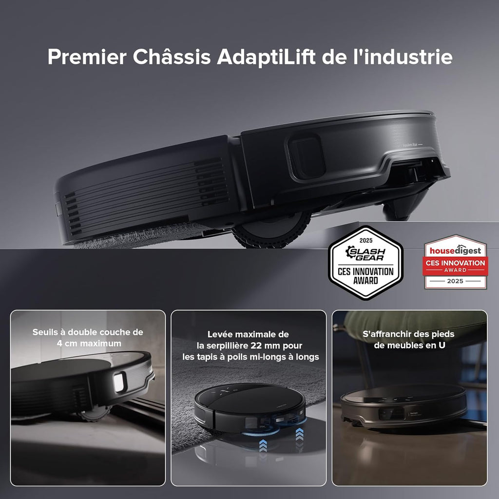 Robot Aspirador Roborock Saros 10R, Cepillo y Mopa Elevables y Extensibles, Triple Sistema Anti-enredos, Estación Multifuncional 4.0, Evitación Avanzada de Obstáculos, 7,98 cm
