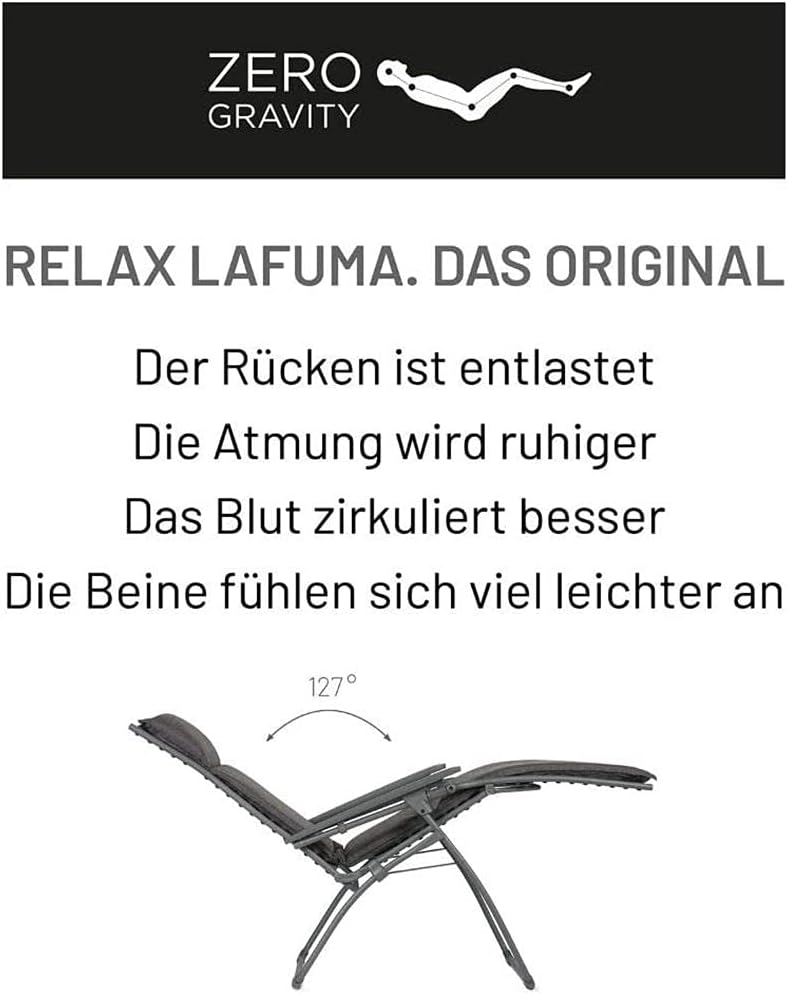 Tumbona relax Lafuma, plegable y ajustable, RSXA Clip, Batyline, color: Seigle, LFM2035-8548