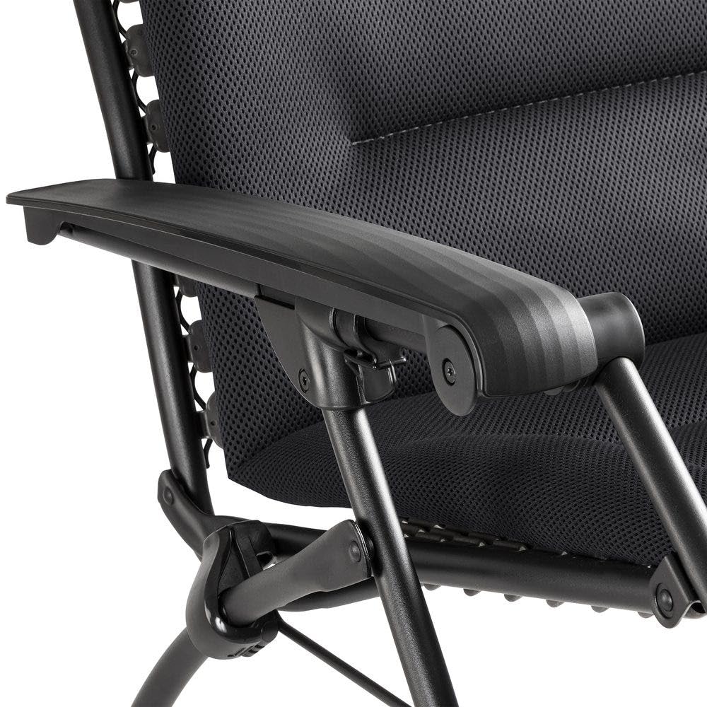 Lafuma MOBILIER Tumbona Relax RSX Clip AirComfort gravedad cero plegable negro 163 x 67 x 115 cm