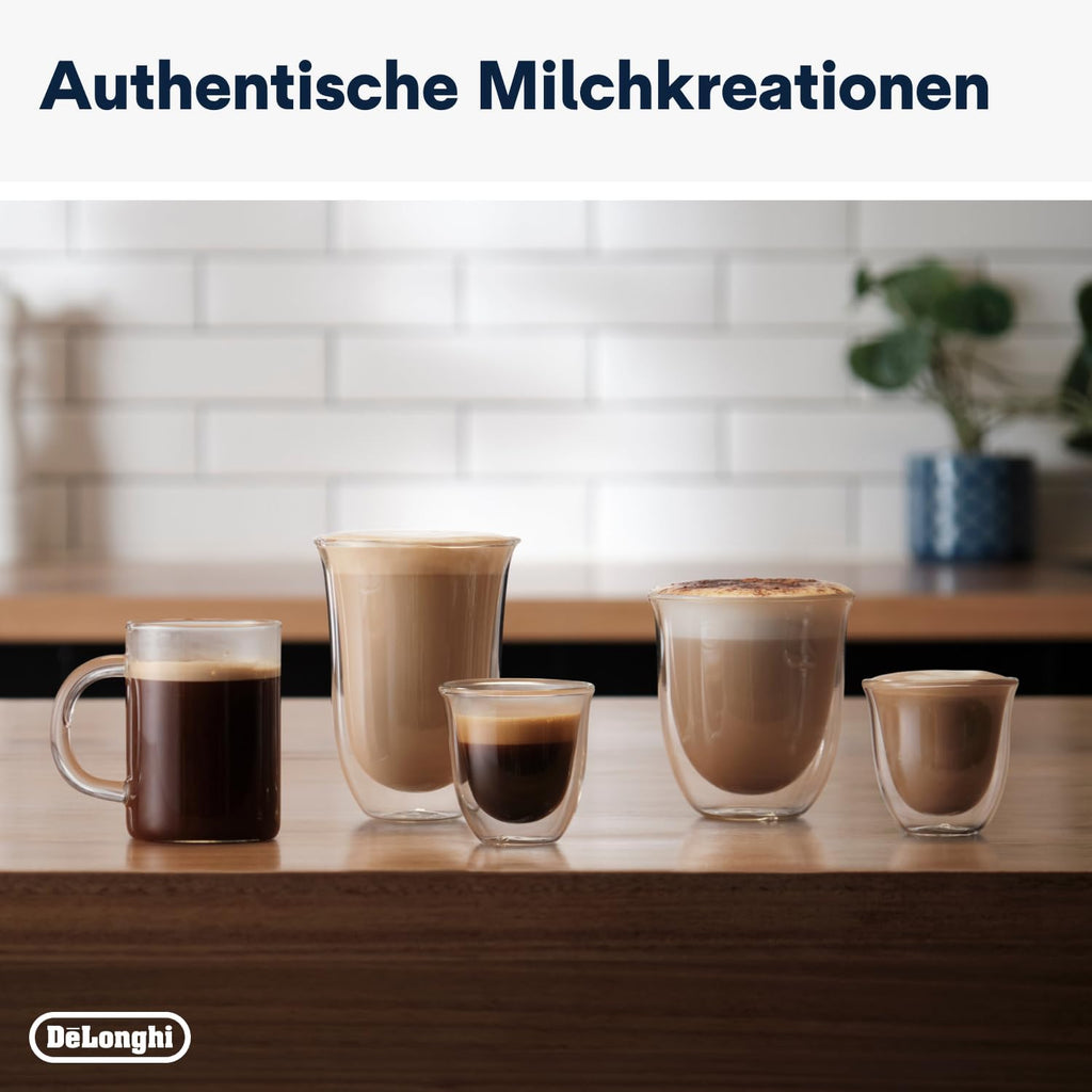 Cafetera espresso De'Longhi La Specialista Arte EC9155.MB con portafiltro y molinillo, 8 niveles de molienda, 15 bares, 3 niveles de temperatura, boquilla para espuma de leche, 1300 W, depósito de 1,5 l, acero inoxidable/negro, incluye kit de barista