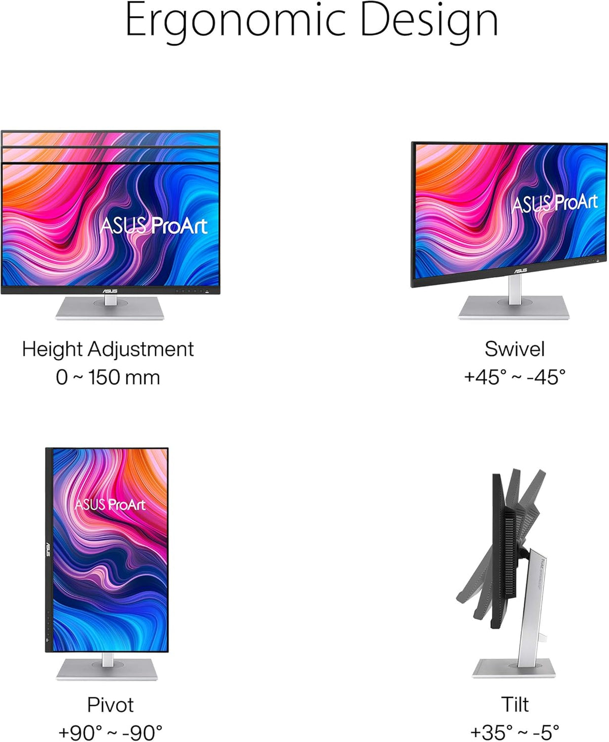 ASUS ProArt PA278CV - Monitor para PC de 27" - Panel IPS - 2560x1440 - 350cd/m² - 75Hz - 2x Display Port, HDMI, 4x USB 3.1 y 1x USB-C - 100% sRGB - 100% Rec. 709 - △E< 2 - Calman Verified - Garantía de 5 años