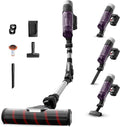 Rowenta X-Force Flex 9.60, Aspiradora escoba sin cable multifunción, Alto rendimiento con 100 AW, Autonomía de 45 minutos, Ultraligera, Tubo Flex, RH2047WO, Violeta