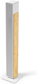 Ventilador silencioso Stadler Form Nick, ventilador de torre con función de oscilación, 10 niveles de velocidad, temporizador, con mando a distancia, para dormitorio, oficina, sala de estar, con bambú natural, blanco