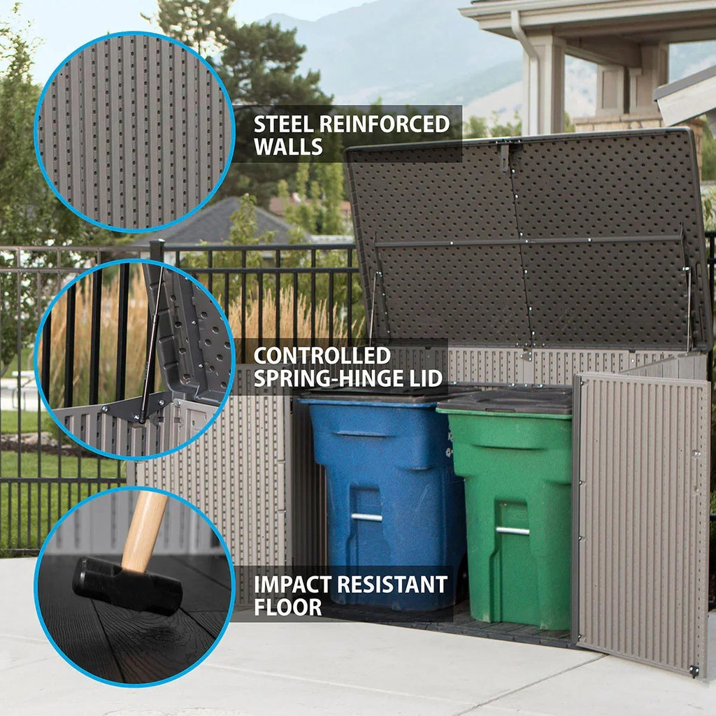 Caseta de almacenamiento horizontal Lifetime 2026, 1,9 x 1,1 m – Capacidad 2407 L