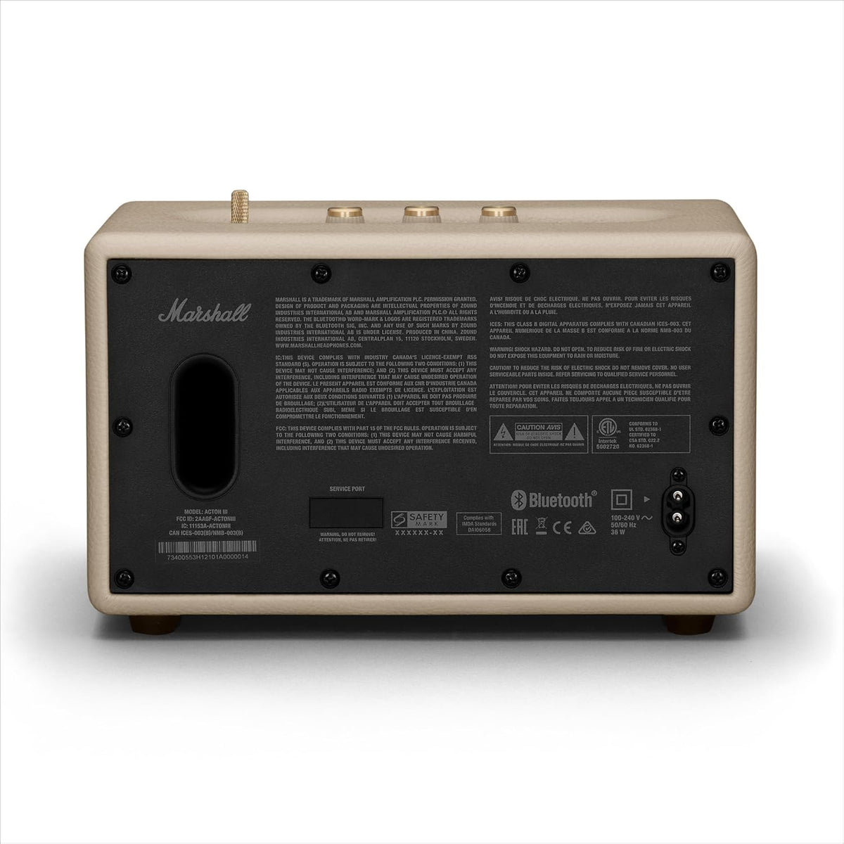 Altavoz Bluetooth Marshall Acton III – Negro