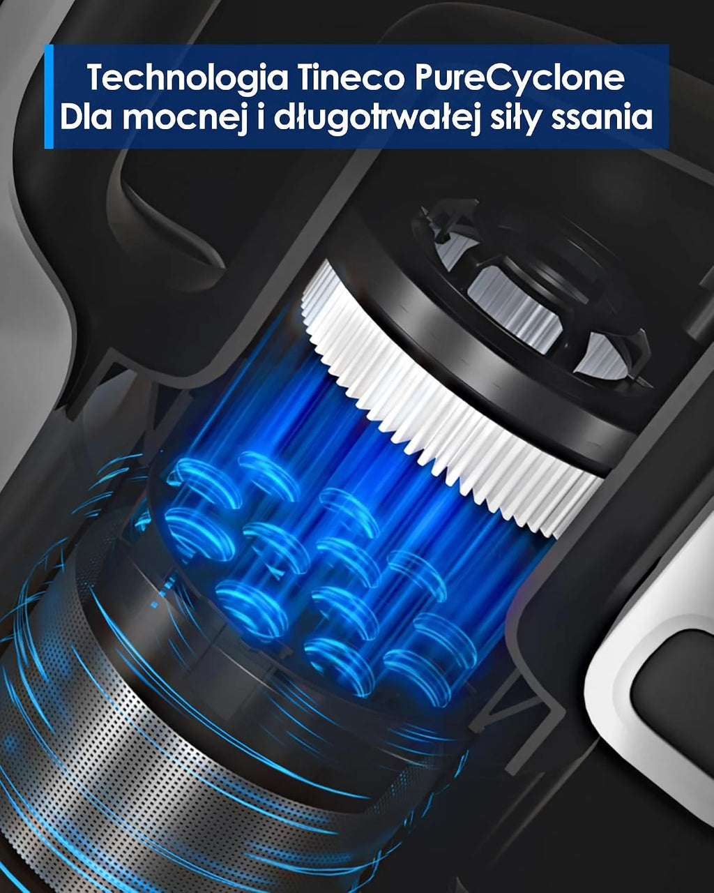 Tineco A30S draadloze steelstofzuiger, 160 W zuigkracht, 60 minuten looptijd, 1 liter grotere vuilnisbak, ZeroTangle-borstel, Tineco PureCyclone Tech, LED-koplamp