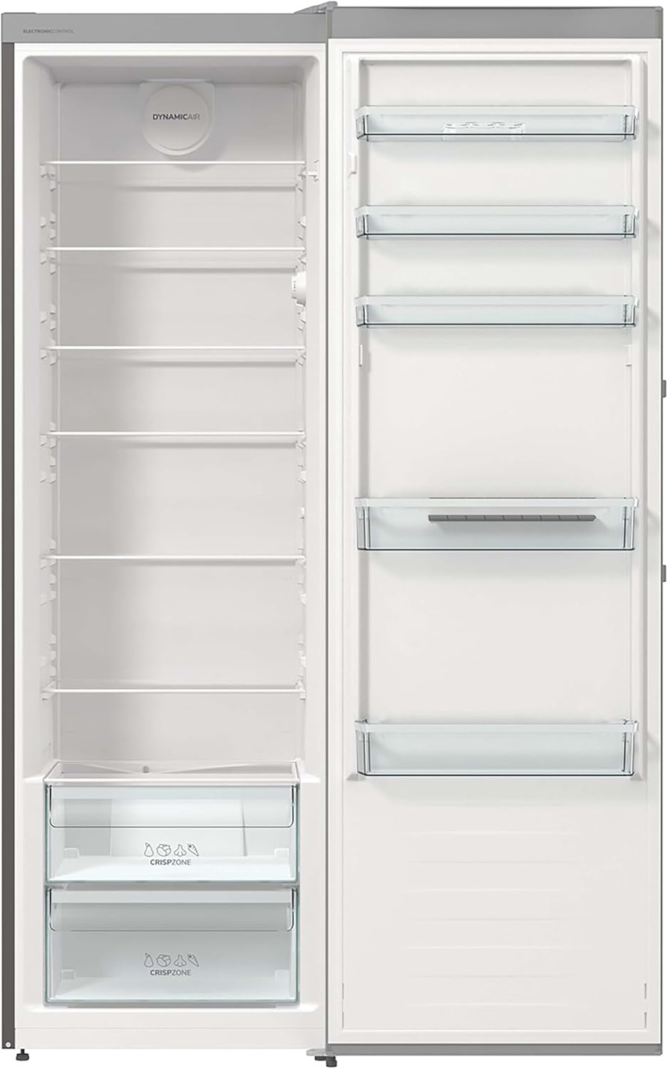 Frigorífico Gorenje R 619 DAXL6/AdaptTech/FreshZone/Función de enfriamiento rápido/Sistema de refrigeración por circulación de aire/Pantalla LED / 398l / 185cm / Clase energética D/Acero inoxidable
