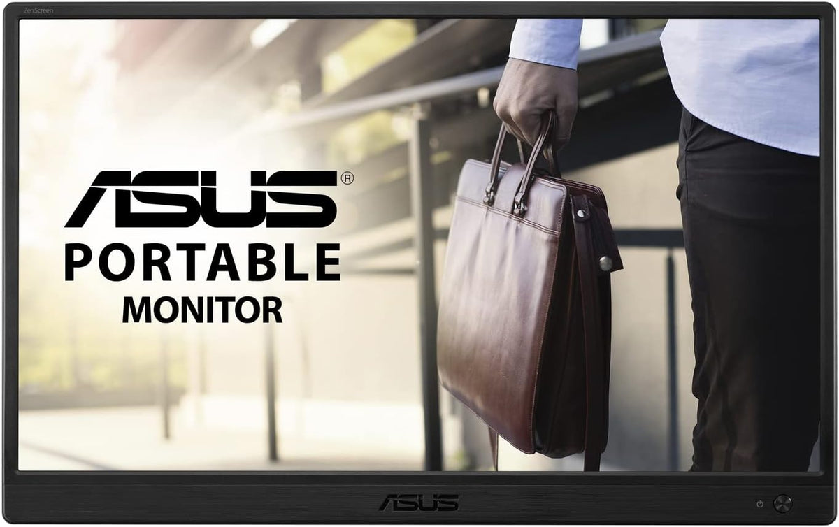 ASUS ZenScreen MB165B - Monitor portátil de 15,6" HD para PC - Teletrabajo o Gaming - Alimentación y visualización mediante USB Tipo-A - Panel TN - 1366x768 - PS3, PS4, Raspberry Pi, Xbox - 220cd/m² - Negro