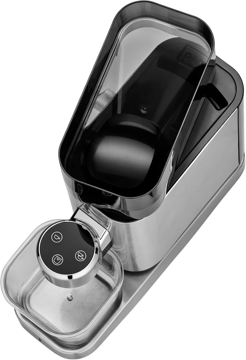 WMF Lumero elektryczny młynek do espresso 150 W, przyciski dotykowe LED, 40 stopni mielenia, pojemnik na kawę, stal nierdzewna Cromargan matowa