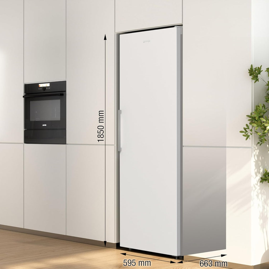 Frigorífico Gorenje R 619 DAXL6/AdaptTech/FreshZone/Función de enfriamiento rápido/Sistema de refrigeración por circulación de aire/Pantalla LED / 398l / 185cm / Clase energética D/Acero inoxidable