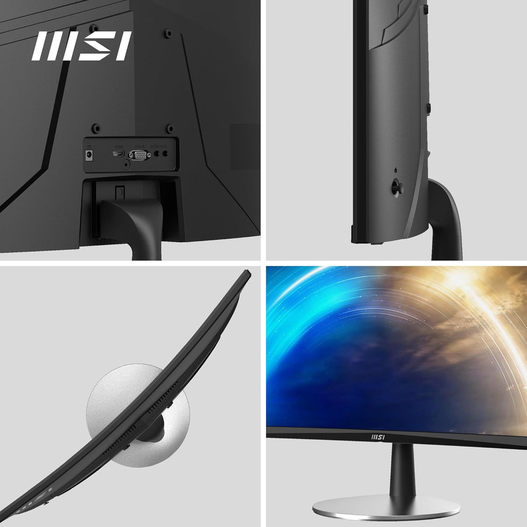 Monitor de oficina curvo MSI Pro MP2422C de 23.6" Full HD - Panel VA 1500R 1920 x 1080, 100Hz, Confort ocular, Altavoces integrados - HDMI 1.4b y VGA