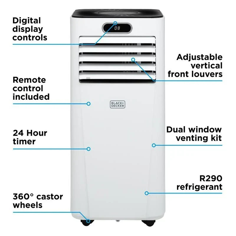 Aire acondicionado portátil inteligente Black+Decker BXAC40025GB 9000 BTU