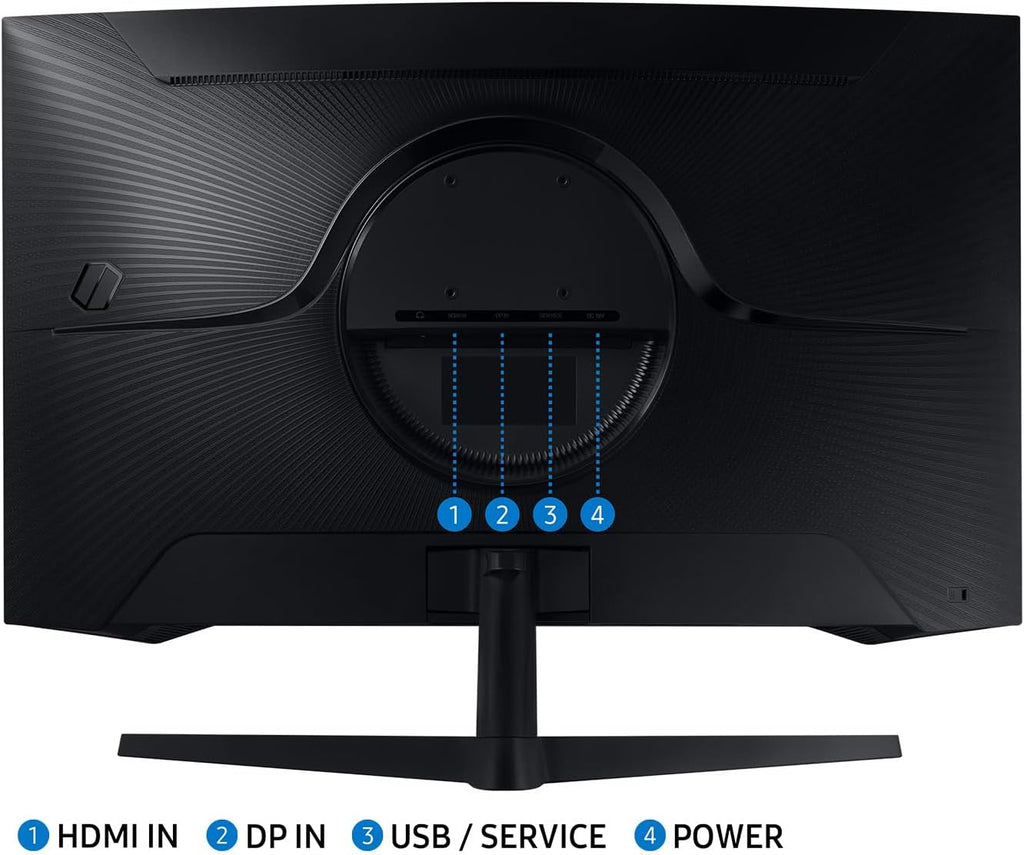 Monitor Samsung Gaming Odyssey G55C de 32'' Negro 165Hz 1ms 2560x1440 VA Curvo 1000R 2500:1 300cd/m² HDR10 HDMI DisplayPort AMD FreeSync Base inclinable
