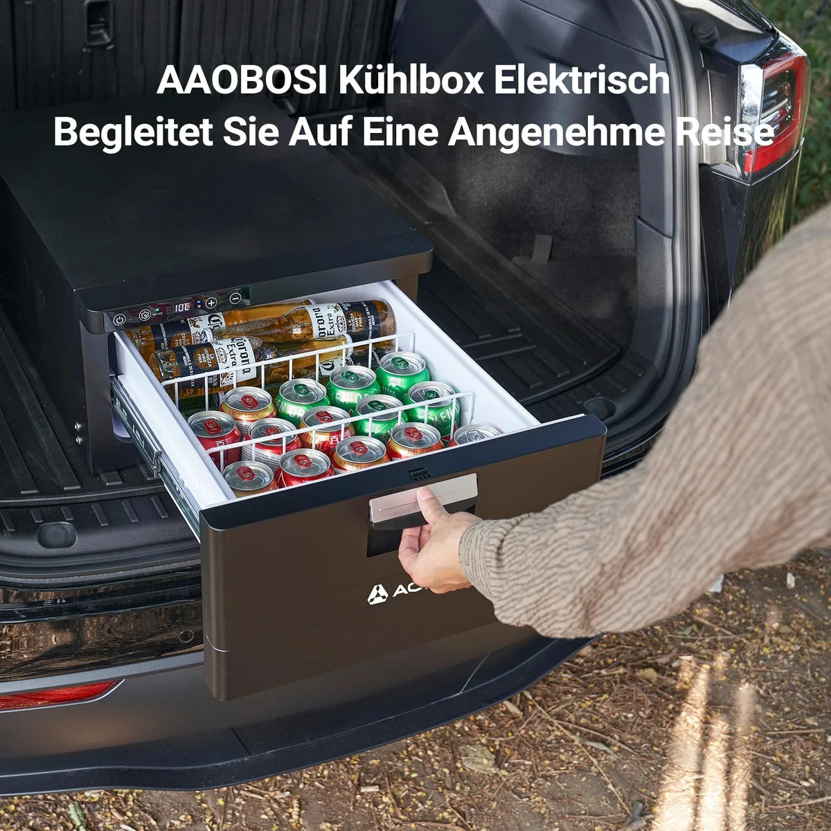 AAOBOSI Nevera de compresor de cajón 31L 12V/24V, control por aplicación, -20°C a 20°C, modo Max/Eco para coche, camión, barco y camping