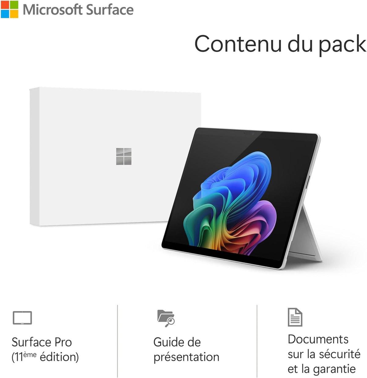 Microsoft Surface Pro (Cargador no incluido), PC Copilot+, pantalla táctil OLED de 13", Snapdragon® X Elite, 16 GB de RAM, SSD de 512 GB, último modelo, 11.ª edición, platino