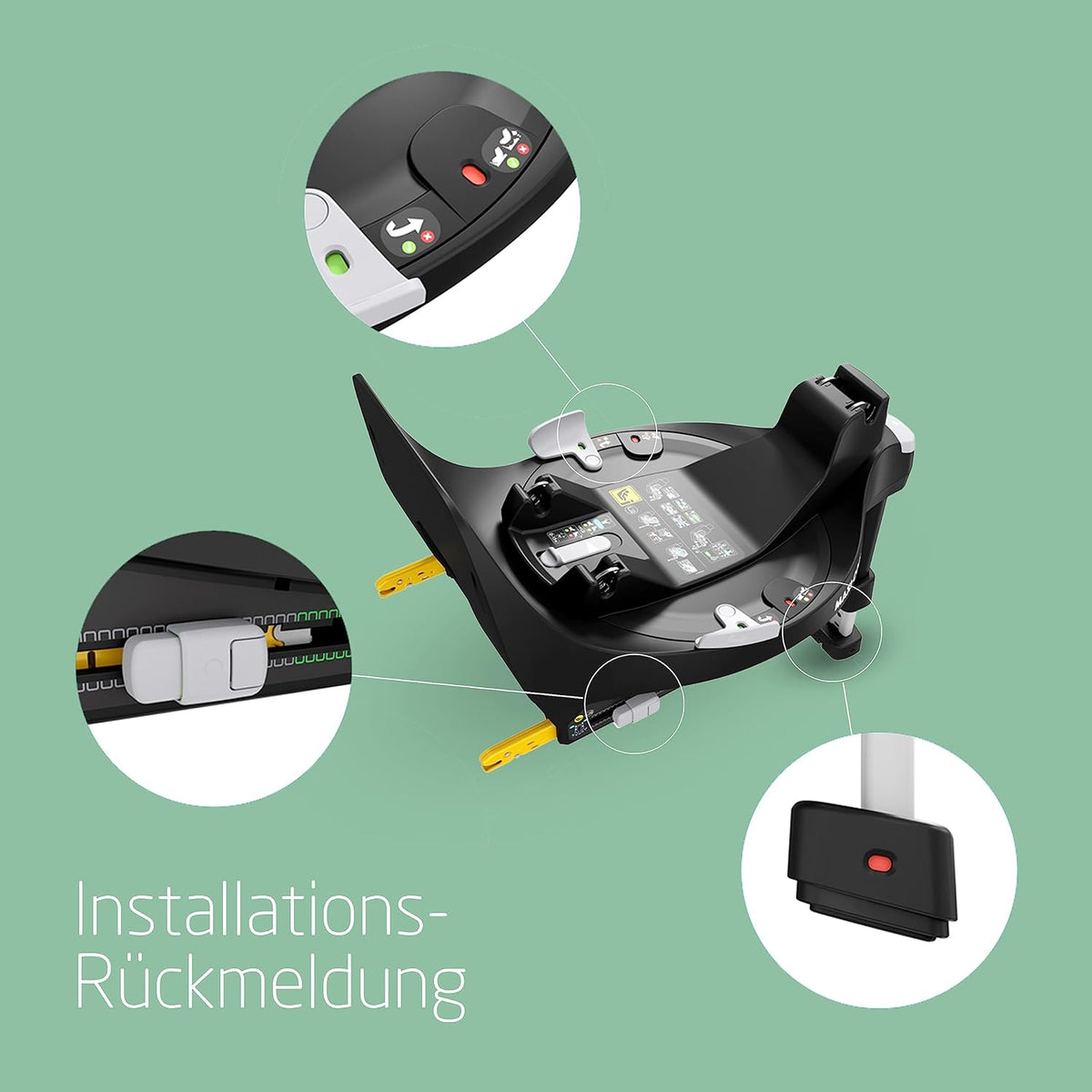Base Maxi-Cosi FamilyFix 360 i-Size, sistema de asiento de coche giratorio, estación ISOFIX 360 grados, 0–4 años (40–105 cm), rotación FlexiSpin con una sola mano, control de rotación TravelSafe, Click & Go, negro