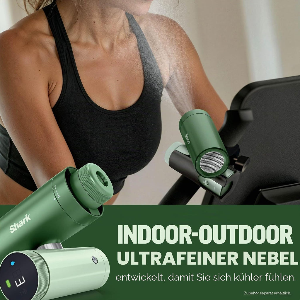 Ventilador de alta velocidad 3 en 1 Shark ChillPIll, niebla ultrafina y sistema InstaChill, incluye 3 accesorios de refrigeración, diseño sencillo, Matcha FA022UKGN