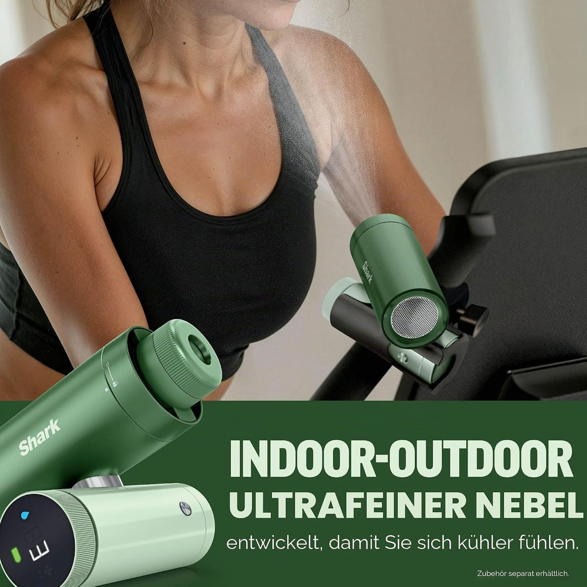 Ventilador de alta velocidad 3 en 1 Shark ChillPIll, niebla ultrafina y sistema InstaChill, incluye 3 accesorios de refrigeración, diseño sencillo, Matcha FA022UKGN