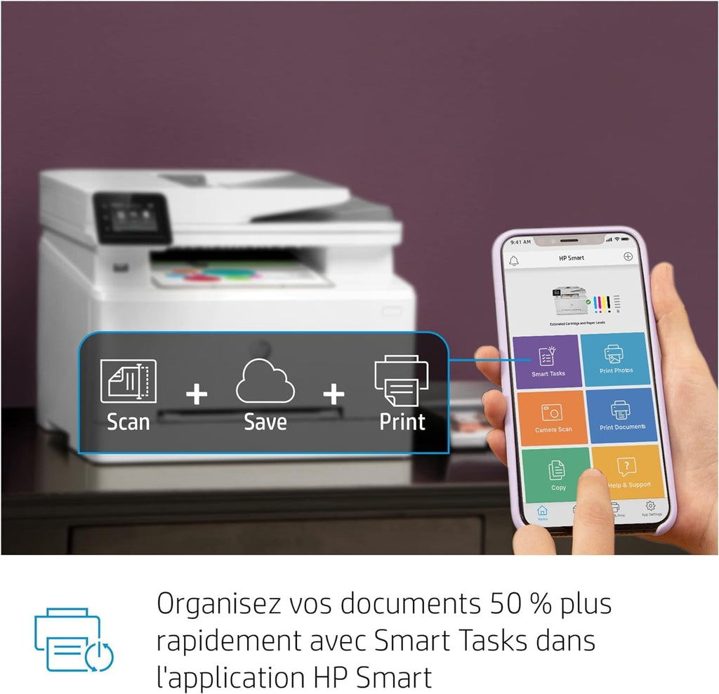 Impresora multifunción láser a color HP Color LaserJet Pro MFP 3302fdwg, fax, impresión automática a doble cara, pantalla táctil, Wi-Fi, Ethernet, USB, HP Wolf Pro Security