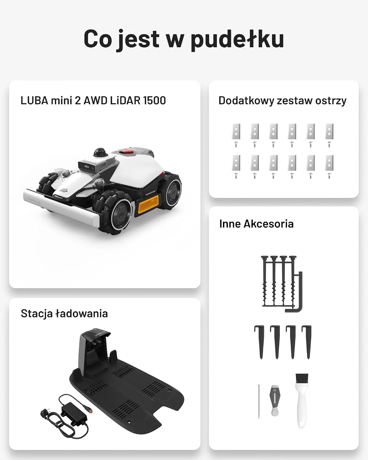 MAMMOTION LUBA mini 2 AWD 1500 robot koszący bez przewodu, Zalec. 1500 m²