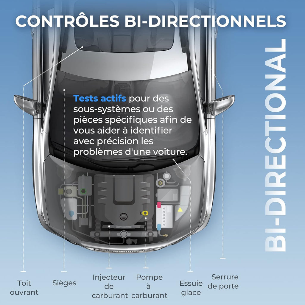 TOPDON Phoenix Lite 2 Escáner de Diagnóstico Automotriz Multimarca, Herramienta de Diagnóstico para Todos los Sistemas, Codificación de ECU, más de 34 Funciones de Mantenimiento, Control Bidireccional, Funciones Guiadas V.A.G.