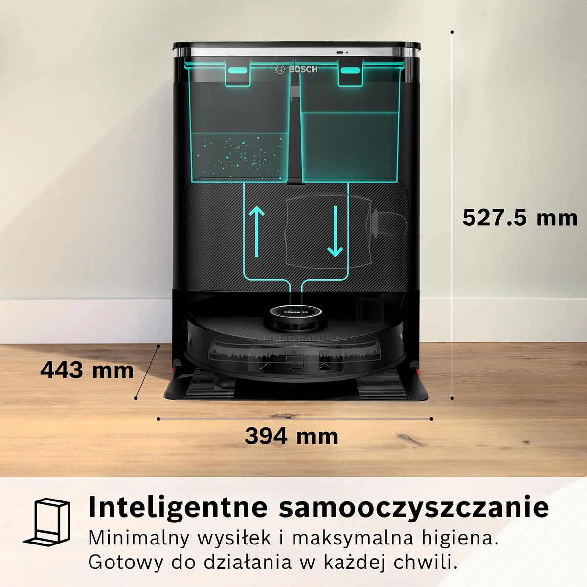 Bosch Spotless Max Robot sprzątający, BCRDW3B, czarny