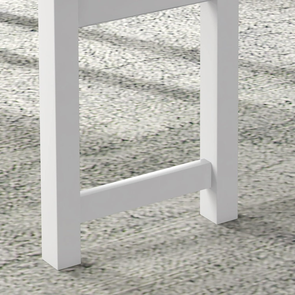 HOMCOM Juego de comedor con mesa, 2 sillas y 1 banco, conjunto de comedor de madera maciza que ahorra espacio, con cojines, set de mesa de cocina para comedor y cocina, gris y blanco