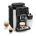 2025 Krups Essential - Cafetera superautomática, 15 bares de presión, molinillo cónico de metal, con selección de cantidad e intensidad de café, 1,7 l, 1 taza, acero, pantalla LCD + accesorios para leche
