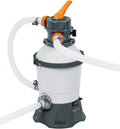 Sistema de filtro de arena 58515 para piscina elevada, capacidad de filtrado de 3028 l/h, 220 V, con dosificador ChemConnect y accesorios para piscina