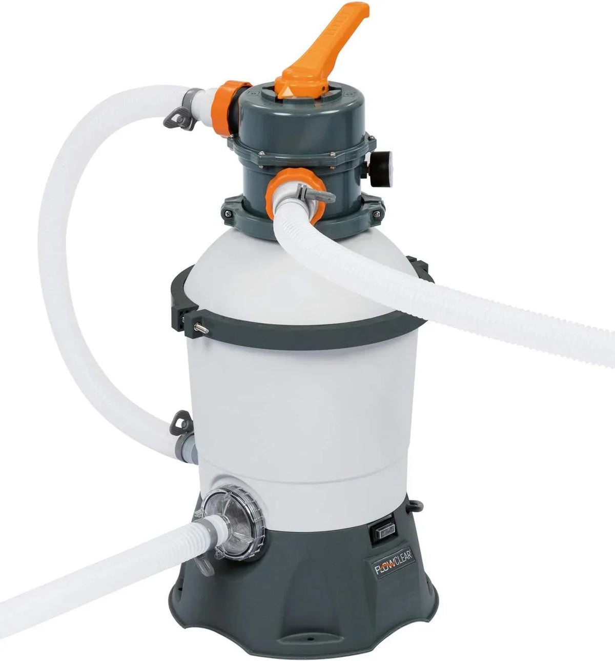 Sistema de filtro de arena 58515 para piscina elevada, capacidad de filtrado de 3028 l/h, 220 V, con dosificador ChemConnect y accesorios para piscina