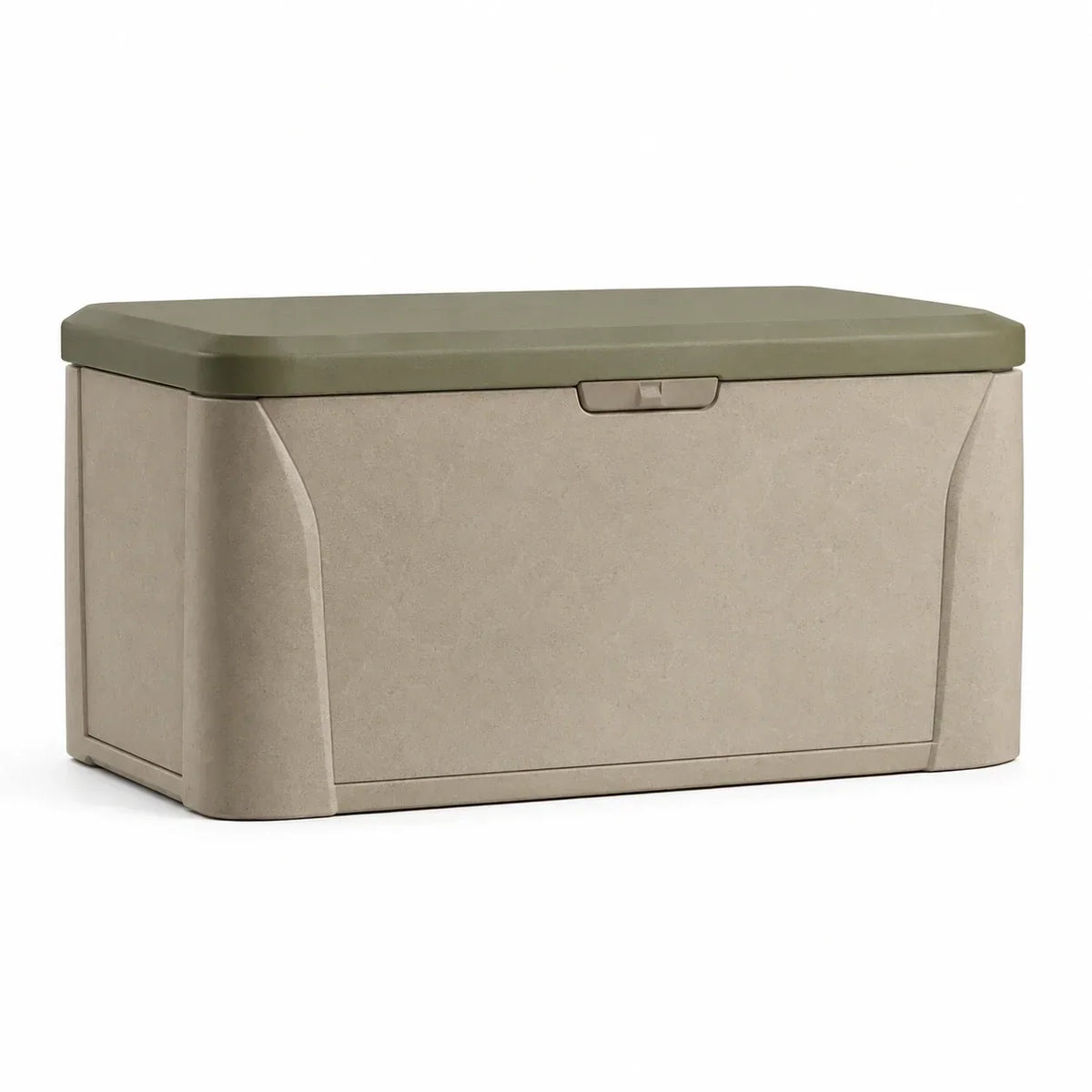 Caja de jardín de polipropileno 120L beige/verde